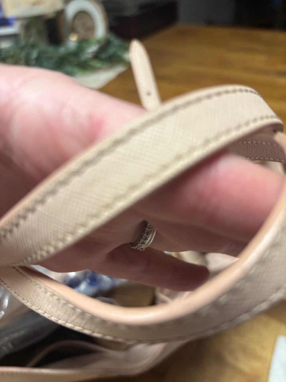 Tory Burch large Blush Leather Tote with Gold Logo   see video - Picture 7 of 17